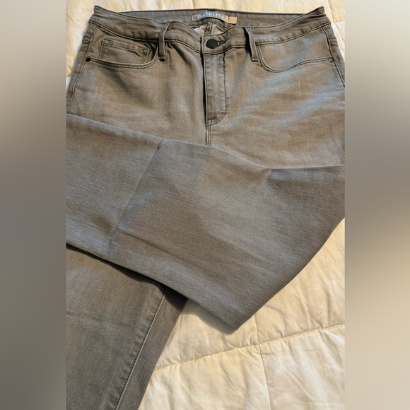 Athleta gray denim jeans, size 12. Very stretchy and comfy. Gently worn. - Picture 3 of 3